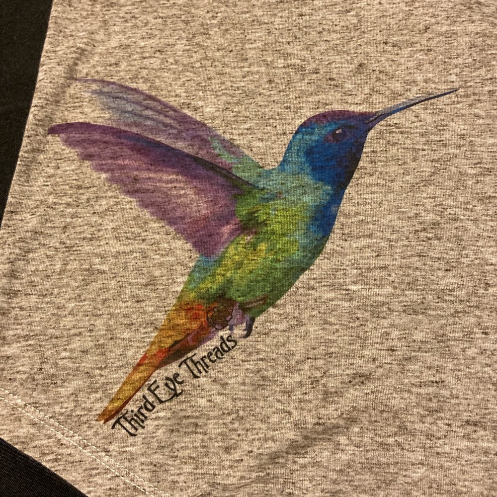 Hummingbird gray T-shirt M - Picture 4 of 9